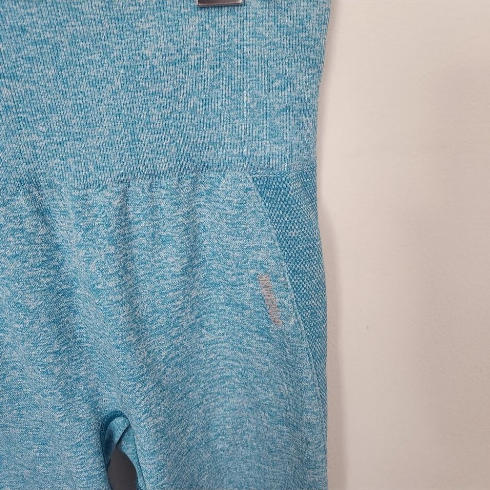 *SOLD* GYMSHARK | Tank top sport bra leggings set tuquoise blue sz S - Picture 3 of 6
